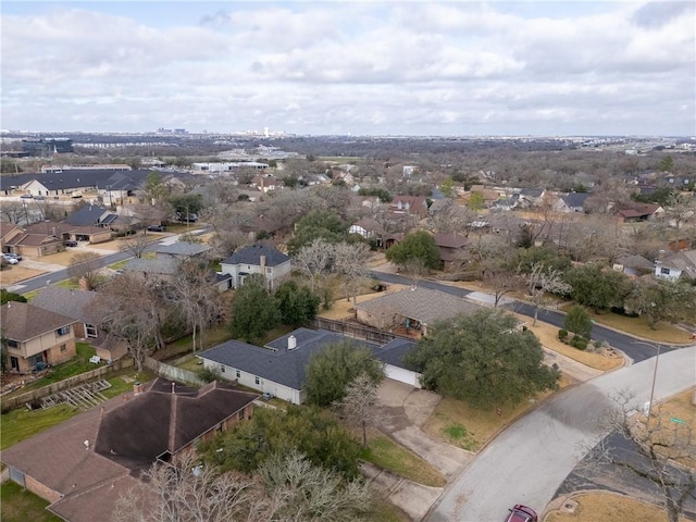 bird's eye view featuring a residential view