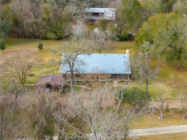 aerial view with a rural view