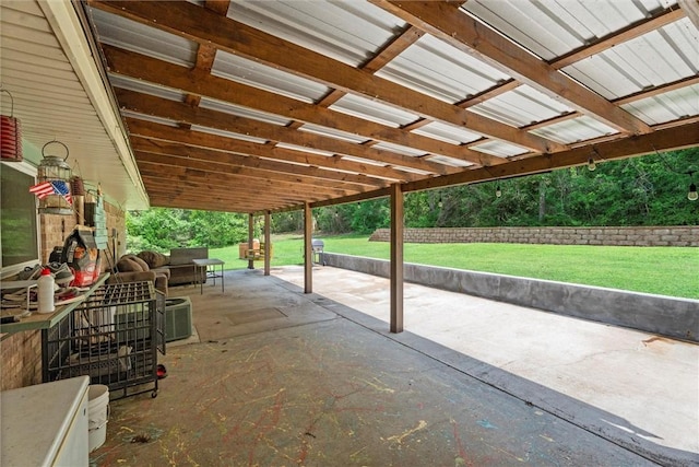 87 Tonkawa Dr, Normangee, TX 77871 - view of patio / terrace with outdoor lounge area and central AC