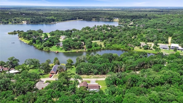 87 Tonkawa Dr, Normangee, TX 77871 - bird's eye view of a heavily wooded area and a nearby body of water