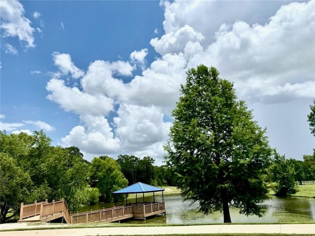 2130 Mountain Wind Loop, Bryan, TX 77807 - water view featuring a gazebo