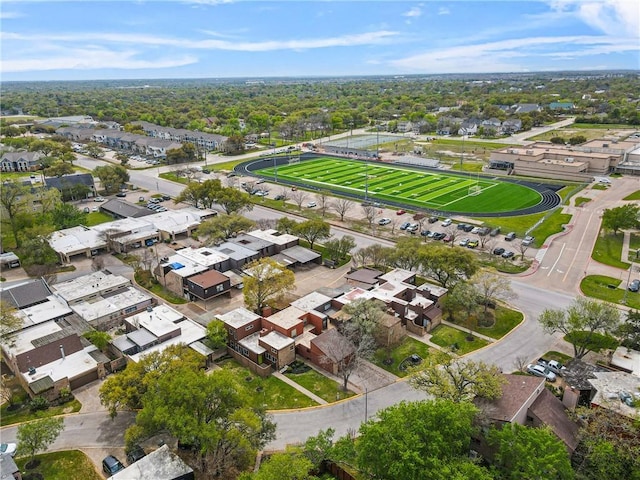 bird's eye view with a residential view