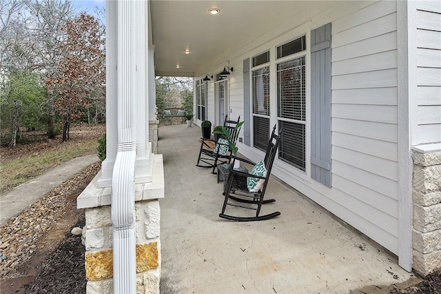 view of patio with a porch