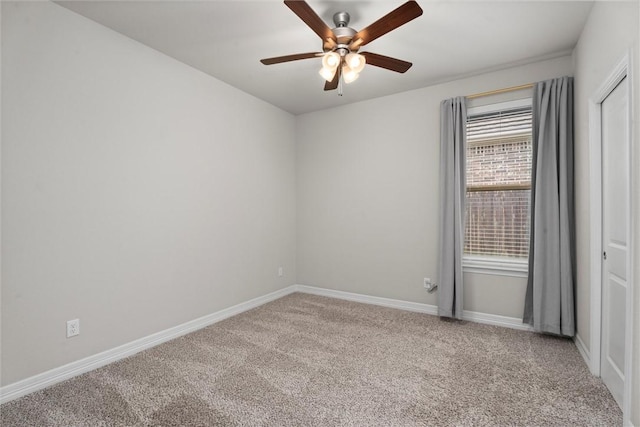 3008 Alpha Ct, Bryan, TX 77808 - unfurnished room with carpet, ceiling fan, and baseboards