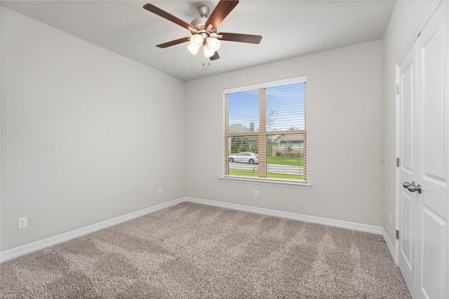 3008 Alpha Ct, Bryan, TX 77808 - unfurnished room featuring carpet floors, baseboards, and ceiling fan