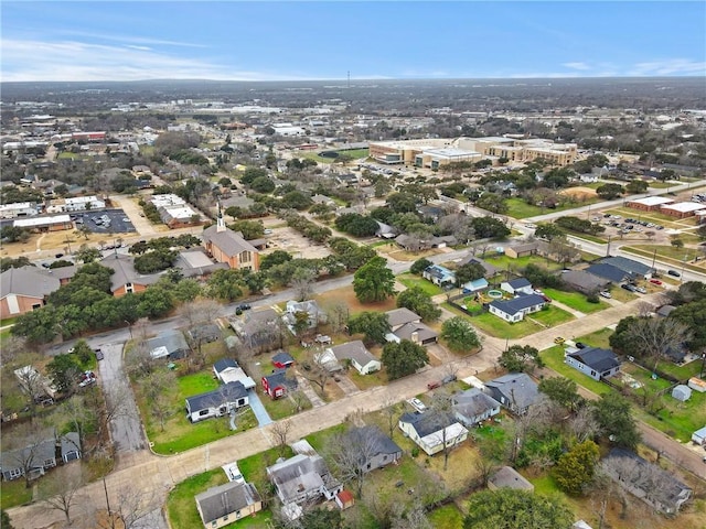 drone / aerial view with a residential view