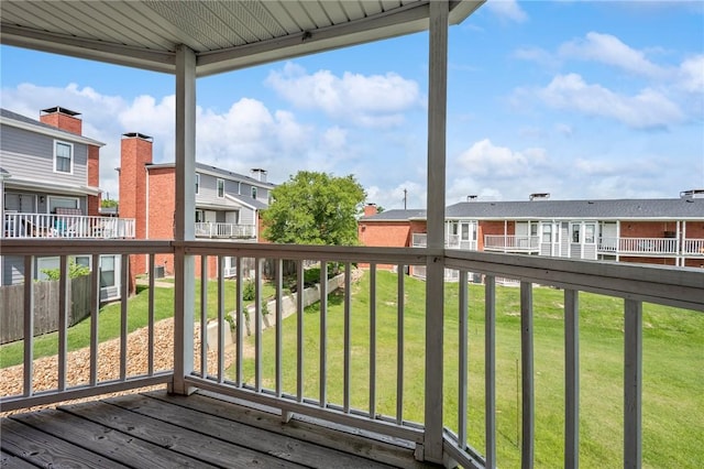 4441 Old College Rd, Bryan, TX 77801 - wooden terrace featuring a residential view and a yard