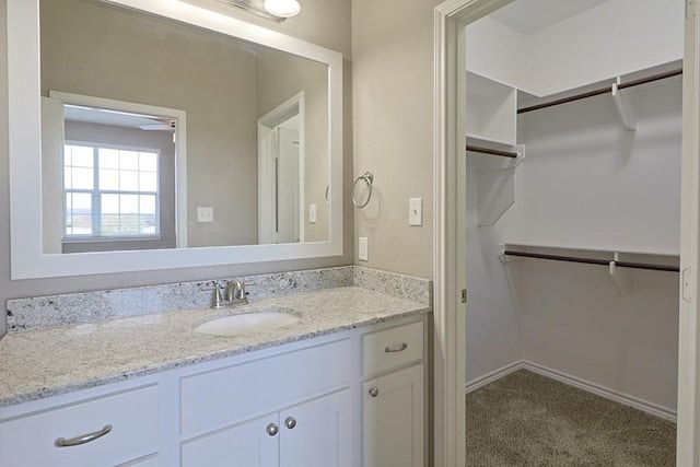 bathroom featuring vanity