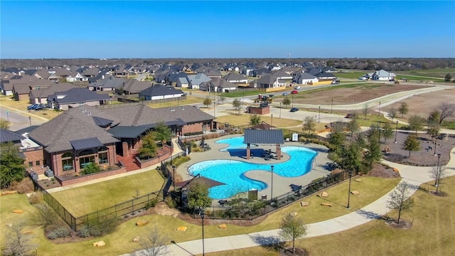 drone / aerial view featuring a residential view