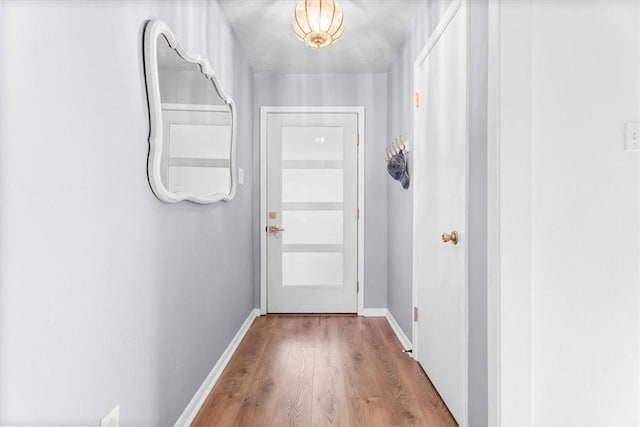 entryway featuring wood-type flooring