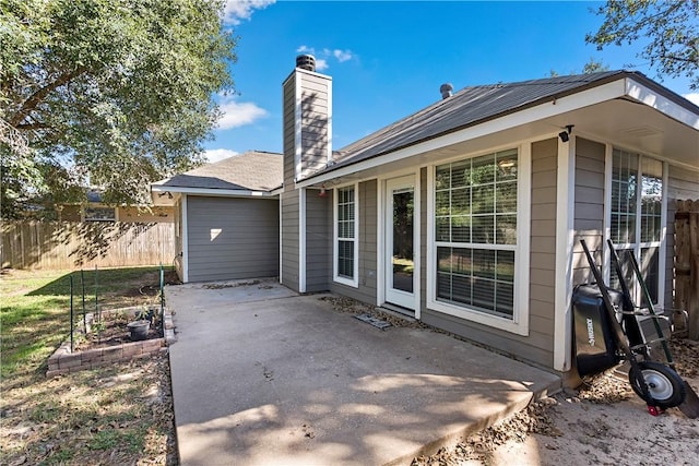 rear view of property with a patio