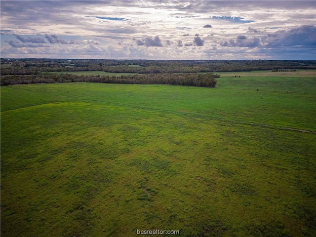 aerial view at dusk with a rural view