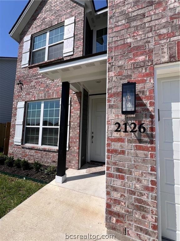2126 Mountain Wind Loop, Bryan, TX 77807 - entrance to property featuring brick siding