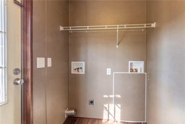 laundry area featuring washer hookup and hookup for an electric dryer