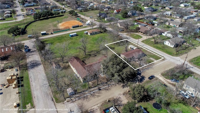 bird's eye view featuring a residential view