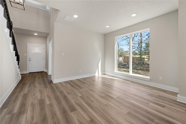 interior space with light wood-type flooring