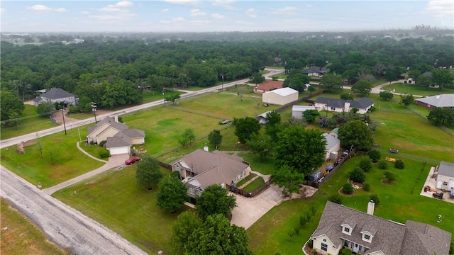 birds eye view of property with a residential view
