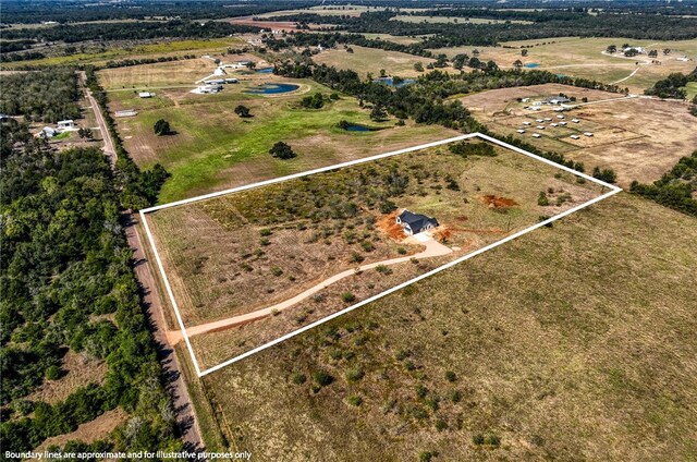 bird's eye view featuring a rural view