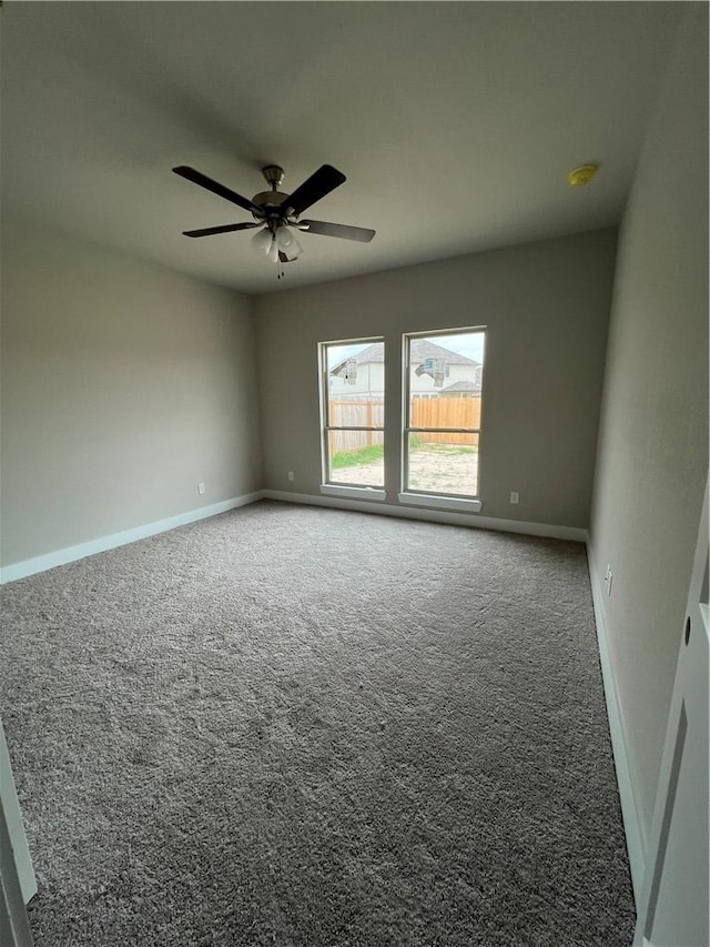 5308 Lyle Pl, Bryan, TX 77807 - empty room with carpet, ceiling fan, and baseboards