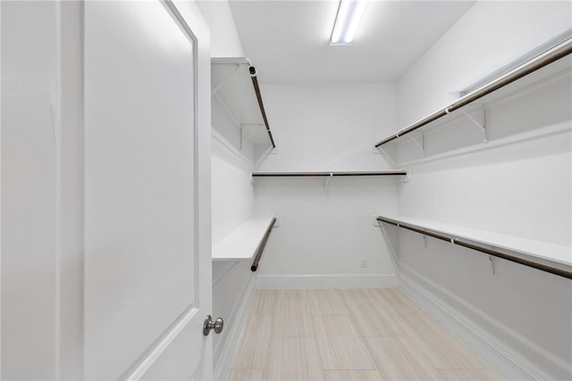 view of walk in closet