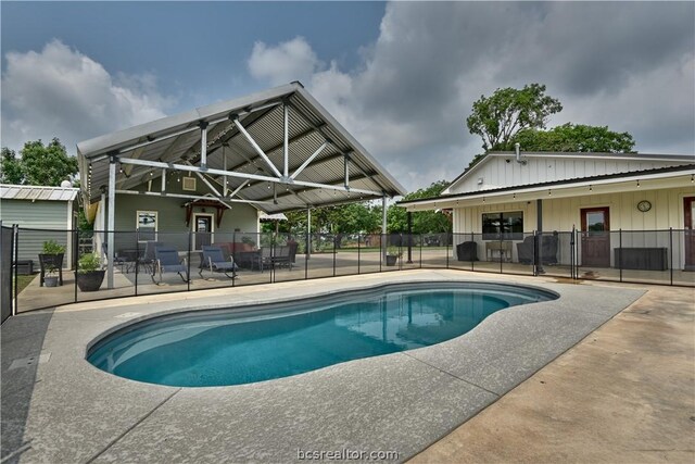 view of pool with a patio