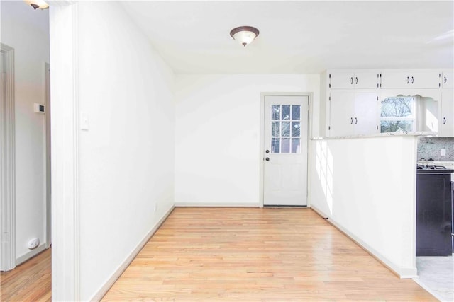 interior space featuring light hardwood / wood-style floors