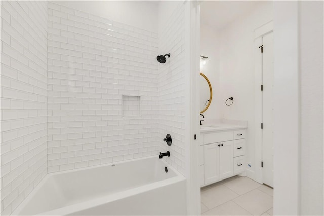 1701 Kerr Valley Ln, College Station, TX 77845 - full bathroom featuring vanity, tub / shower combination, and tile patterned flooring