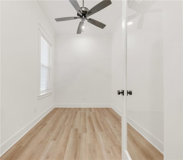 1701 Kerr Valley Ln, College Station, TX 77845 - empty room featuring light wood finished floors, crown molding, and ceiling fan