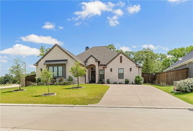 1701 Kerr Valley Ln, College Station, TX 77845 - french country style house featuring a chimney and brick siding