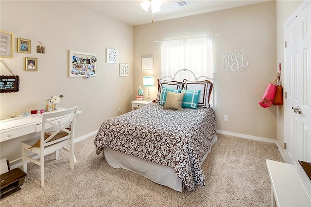 view of carpeted bedroom