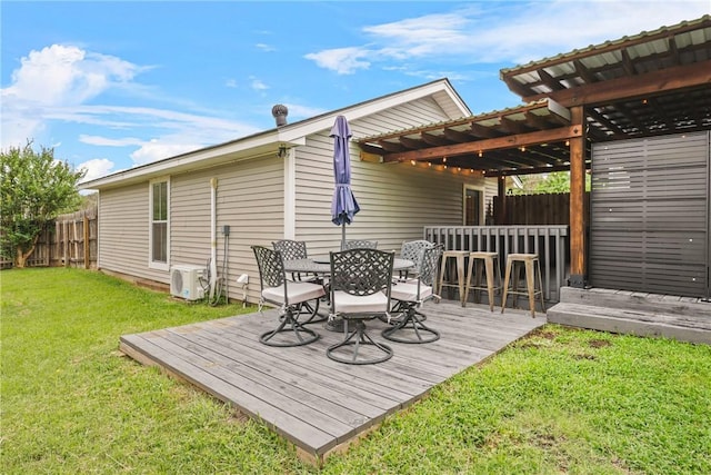 6866 Wooded Dr, College Station, TX 77845 - deck featuring a pergola