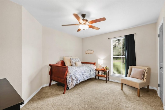 6866 Wooded Dr, College Station, TX 77845 - bedroom featuring carpet floors and a ceiling fan