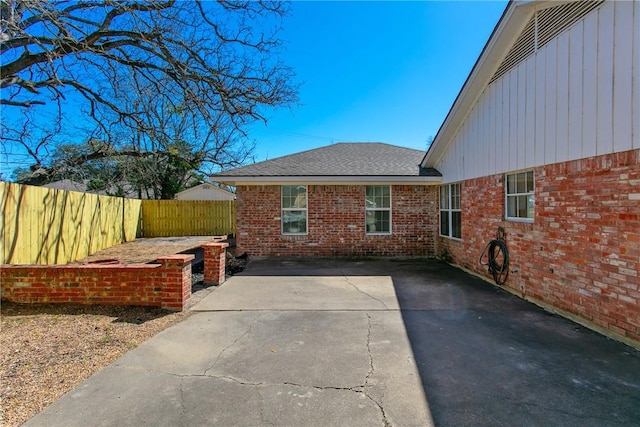 exterior space with fence