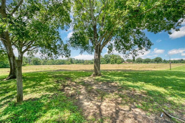 view of yard with a rural view