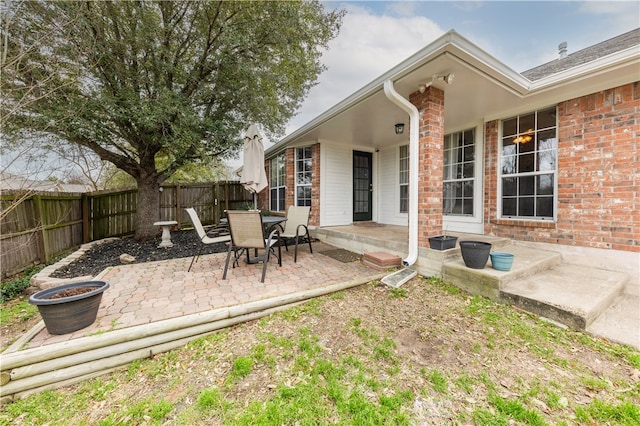 exterior space with a fenced backyard