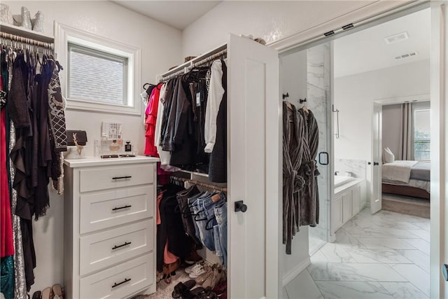 4209 Harding Ct, Bryan, TX 77802 - spacious closet with light marble finish flooring