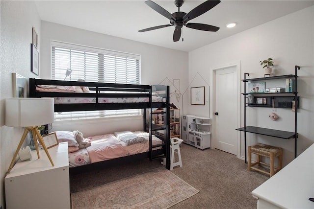 4209 Harding Ct, Bryan, TX 77802 - bedroom featuring carpet floors and a ceiling fan