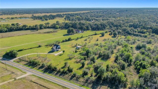 aerial view with a rural view