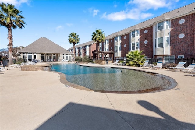 view of pool with a patio area