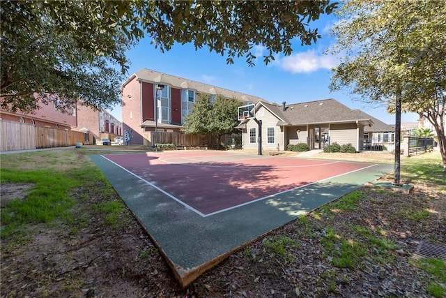 view of basketball court