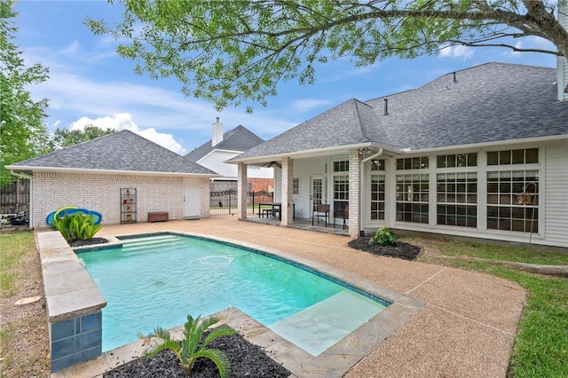 4719 Hunington Dr, Bryan, TX 77802 - view of swimming pool featuring a patio area