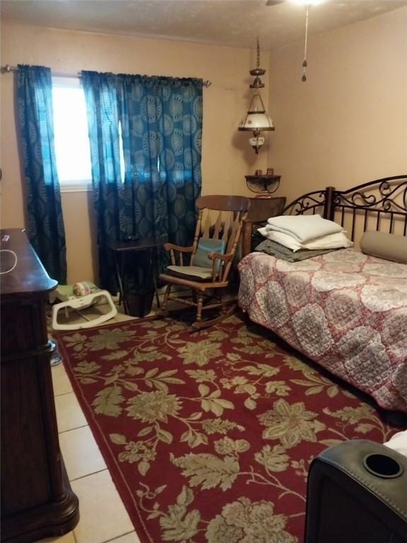 view of tiled bedroom