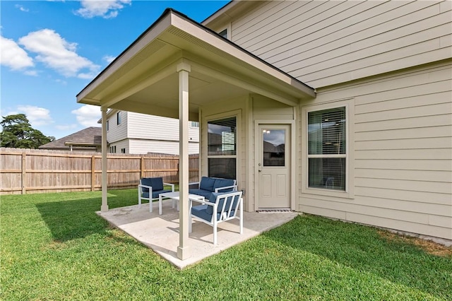 view of patio featuring outdoor lounge area