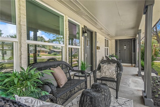 view of patio / terrace with a porch