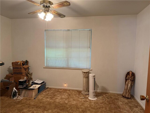 312 S 5th St, Crockett, TX 75835 - unfurnished office with ceiling fan and carpet floors