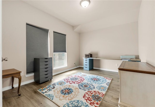 office featuring hardwood / wood-style flooring