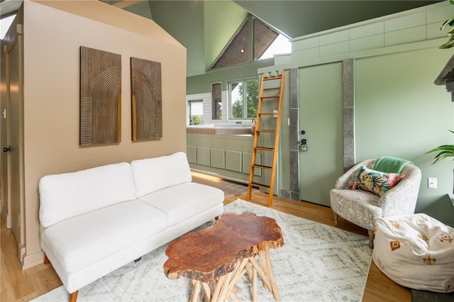 1015 E 24th St, Bryan, TX 77803 - living area with wood finished floors and vaulted ceiling