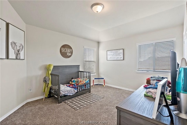 view of carpeted bedroom