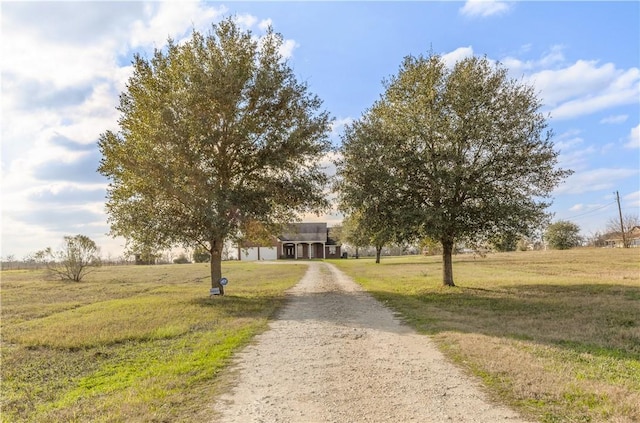 view of front of home featuring a rural view