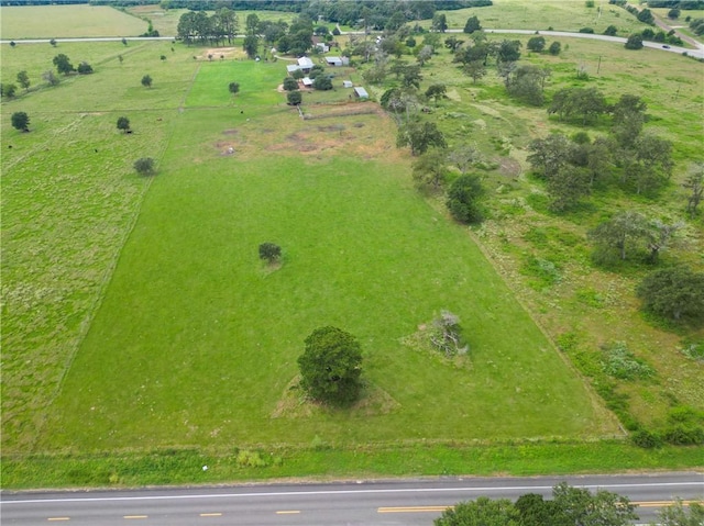 bird's eye view with a rural view